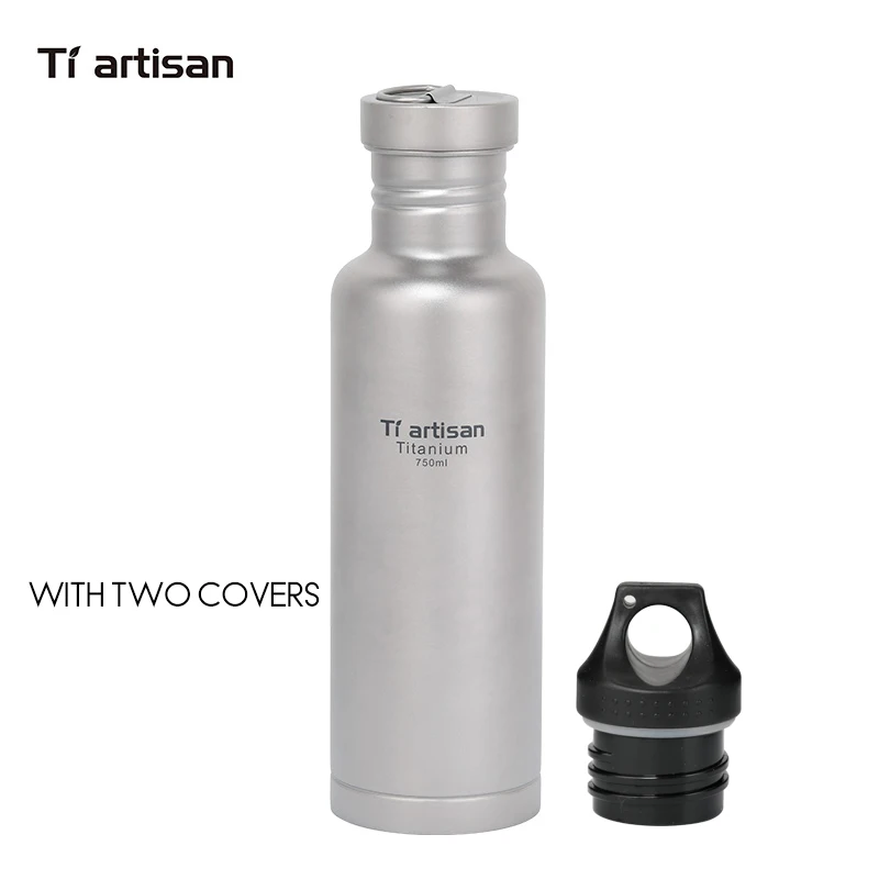 Легкая Питьевая Посуда Tiartisan из титана 750 мл с титановой крышкой и пластиковой