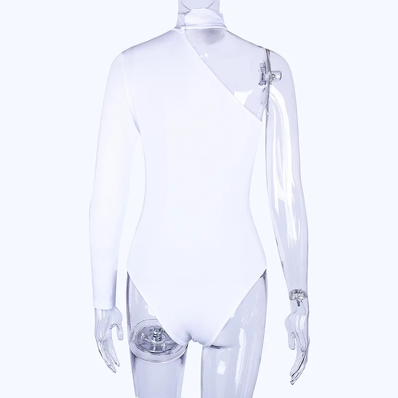 Женский облегающий костюм-боди с подвеской на одно плечо, облегающий костюм-боди, сексуальный модный уличный женский облегающий костюм-боди B145