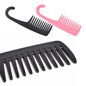 

Large Curved Hook Handle Wide Tooth Flat Combs Detangling Reduce Hair Loss Comb Pro Hairdress Salon Dyeing Styling Brush Tools