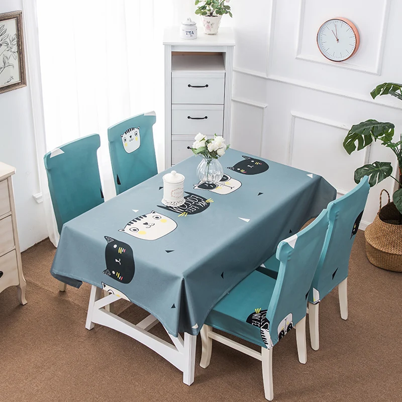 

Cat and dog pattern Table cloth Rectangular pattern Printed Tablecloth Home Protection and decorationTable cover 1pcs