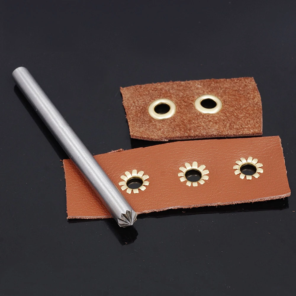 

DIY leather craft eyelet open punch floral pattern hand tool