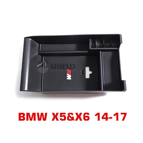 Подходит для BMW 1 3 5 7 серии X1 X3 X5 центральный ящик для хранения подлокотник центральная консоль поддон для перчаток держатель чехол автомобильный Органайзер Tidying - Название цвета: X5 X6 14-17