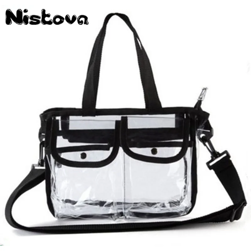 ##BUY Women Bag Transparent EVA Bag for Women Travel Organizer Handbag Beach Case Makeup Shoulder Bags Waterproof Clear Cosmetic Bag