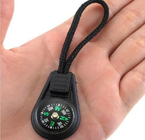 Mini Hanging Ring Hand Compass For Camping Cheap Portable Hiking Tools Plastic Rope Sling Compass with Lanyard Hot Selling