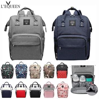 

LEQUEEN Fashion Mummy Maternity Nappy Bag Large Capacity Baby Bag Travel Chic Backpack Diaper Nursing Bag for Baby Care Backpack