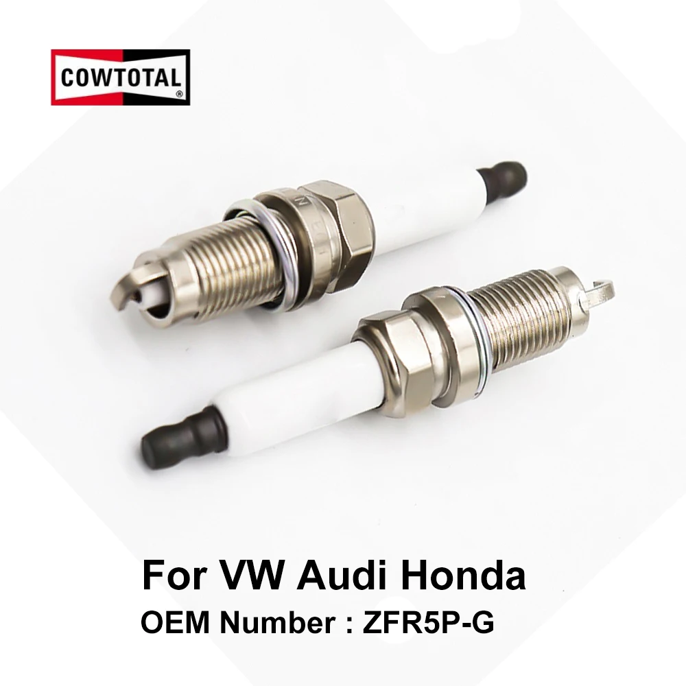 Cowtotal иридиевая Свеча зажигания для Volkswagen Sharan Audi A3 Honda Accord OE ZFR5P-G(набор из 4 шт