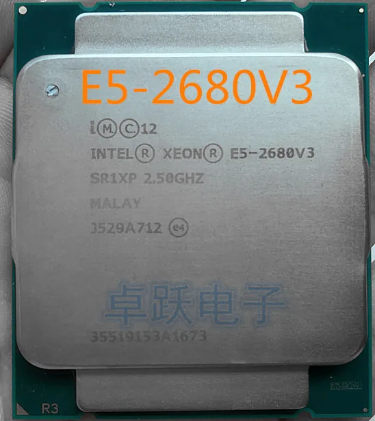 

E5 2680V3 Original Intel Xeon E5-2680V3 Processor 2.50GHz 30MB 120W E5-2680 V3 LGA2011-3 12-Cores Desktop CPU E5 2680 V3