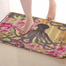 Осьминог Стиль Коврик для ванной комнаты, смешной Противоскользящий коврик для ванной, занавески для душа s аксессуары, соответствующие вашей душевой занавеске