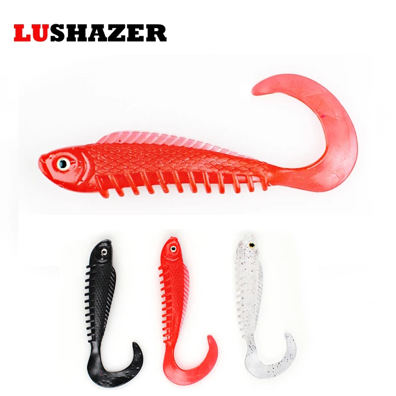 

3pcs/lot LUSHAZER soft fishing lures 6.5g 10cm carp fishing isca artificial silicone bait pesca swimbait free shipping