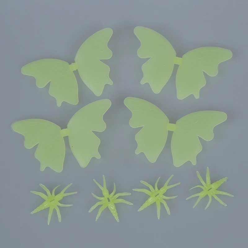 مجموعة من 4 الفلورسنت الفسفورية زينة على شكل فراشة الطفل غرفة ملصقات شمعة