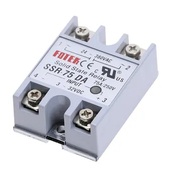 

1pcs SSR-75DA 75 DA Solid State Relay Module 3-32V DC Input 24-380VAC 75A