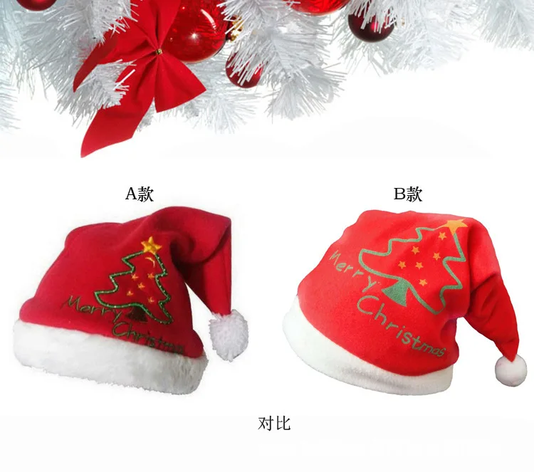 6pcs Christmas tree red hat Santa Claus cap Xmas cosume decorations supplies | Дом и сад