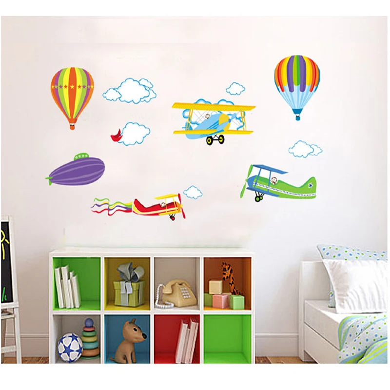 2PC Baby Wall Stickers For Kids Living Room Boys 3d Vinyl Wall Decals