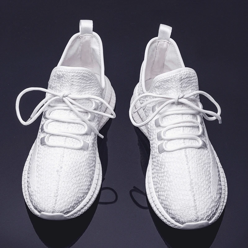 Shoes men's tide shoes net red casual shoes fly woven summer breathable running sports fitness tide brand men's shoes trend