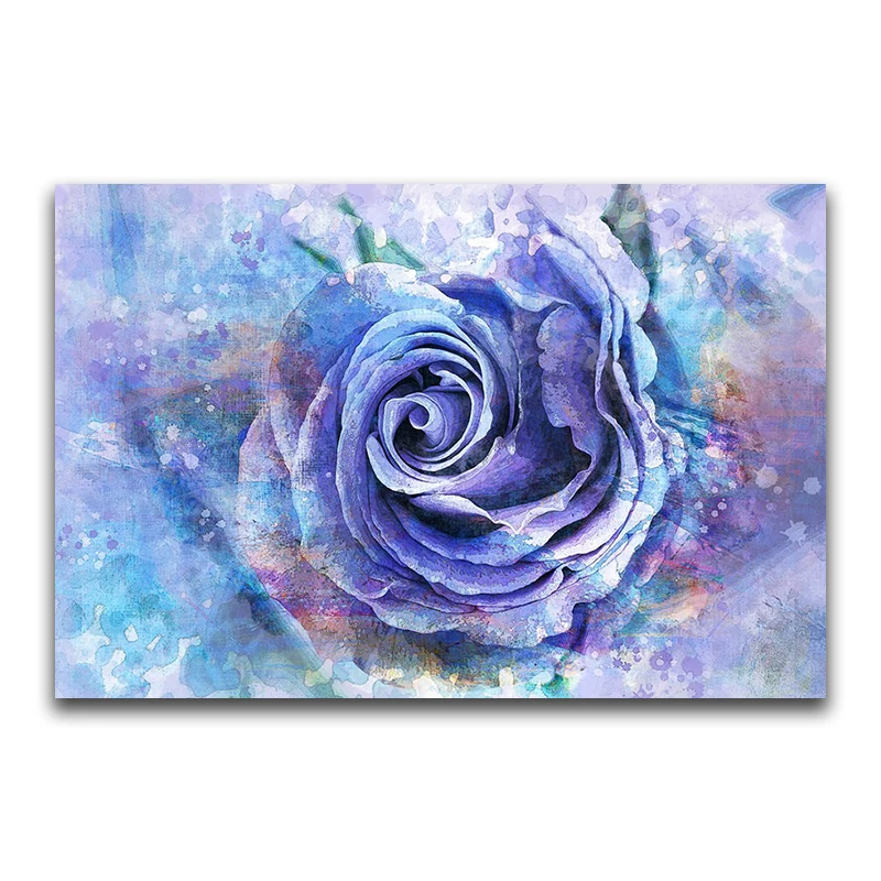 H2210 mosaic diamond,5d diamond painting,diamond embroider Blue rose-in