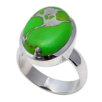 

NiaoZaiFei YunZaiKan Genuine Copper Turquoise Ring 925 Sterling Silver,USA Size :7.75, 2SR0335