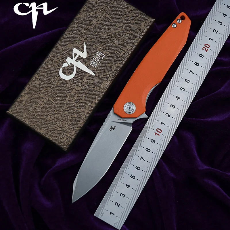 

CH3004-G10 new original design Flipper folding knife D2 knife ball bearing G10 + steel handle camping fruit knife EDC tools