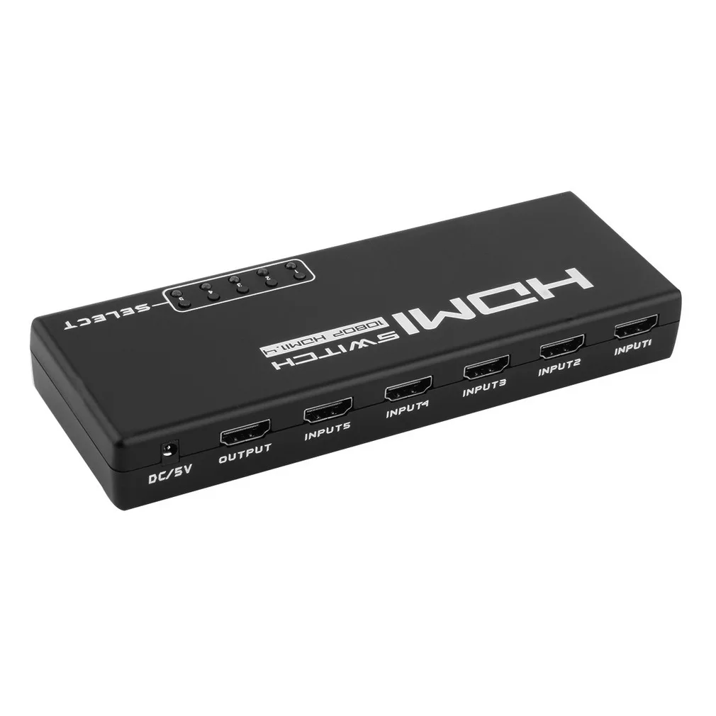 Новые 1 набор 5 Порты и разъёмы 1x5 HDMI Выключатель Переключатель Селектор разветвитель для HDTV с пультом дистанционного управления для профессионального дизайна продвижение