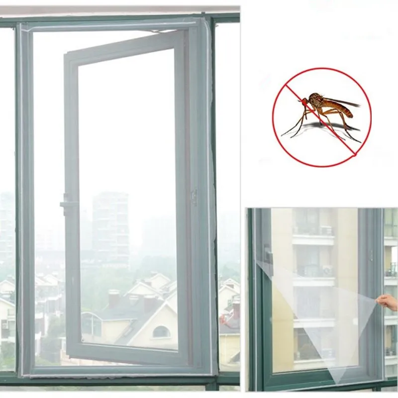 

1Pc DIY Anti-mosquito Net Self-adhesive Flyscreen Curtain Insect Screen Mosquito Bug Mesh Window Screen Home Supplies 150*130cm