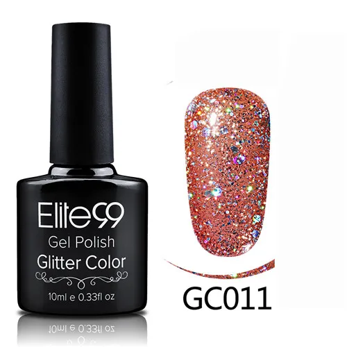 Elite99 10 мл УФ гель лак для ногтей Блестящий Цветной Гель-лак замачиваемый Гель-лак для ногтей Полупостоянный УФ-гель - Цвет: GC011