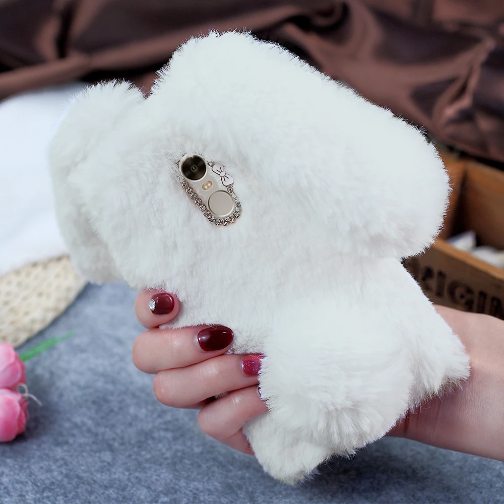 DULCII for Xiaomi Redmi Note 4 Case Cute Rabbit Bunny Furry Fur TPU Mobile Phone Case for Xiaomi Redmi Note 4 Cover Note4 Coque a-mobile-redmi : image DULCII for Xiaomi Redmi Note 4 Case Cute Rabbit Bunny Furry Fur TPU Mobile Phone Case for Xiaomi Redmi Note 4 Cover Note4 Coque a-mobile-redmi