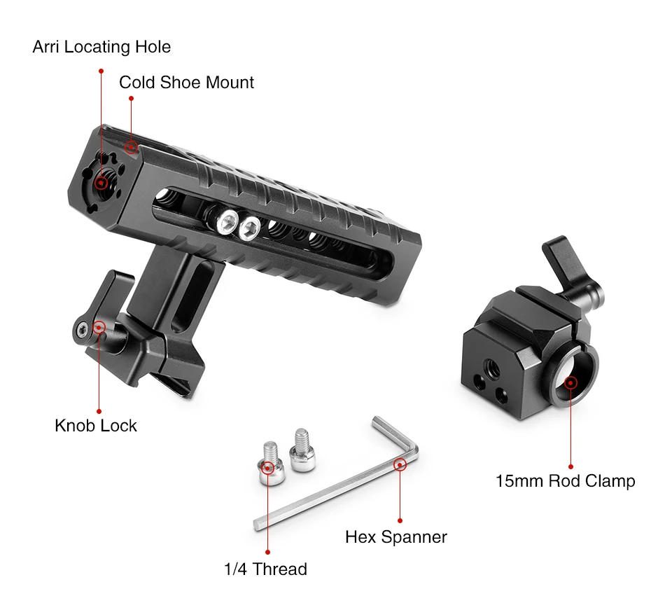 SmallRig ручная ручка Верхняя ручка Набор аксессуаров многофункциональная камера Сырная ручка с стержневым зажимом и скрытым шестигранным гаечным ключом 2027