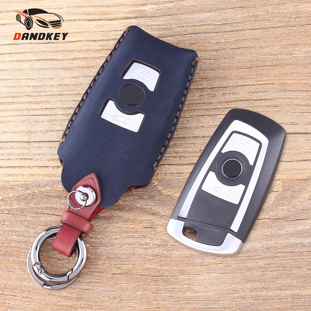 DANDKEY Genuine Leather Protector Key Case Cover Holder For BMW 5 GT F07 F10 F11 520 525 520I 530D E34 E60 E70 3 Button | Автомобили и