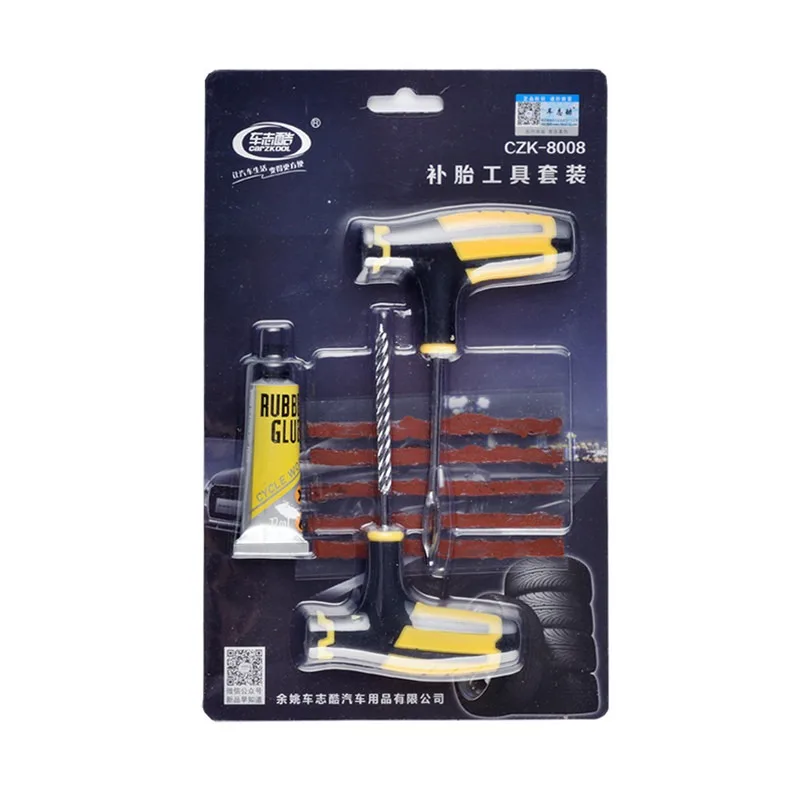 

Bicycle Car Tire Repair Tool Set Rivet Tool Set Car Bicycle Tubeless Tire Puncture Plug Garage Auto Parts