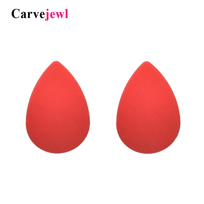 Carvejewl, корейский дизайн, элегантные простые серьги-гвоздики для женщин, ювелирное изделие, цветное покрытие, новые пластиковые серьги, антиаллергенные