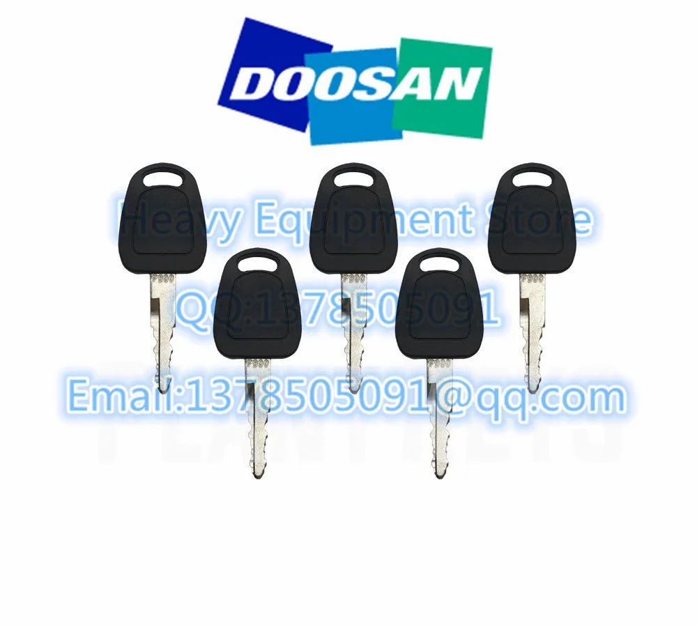 

5PCS F900 Key For Doosan Daewoo Terex Bobcat E80 Excavator Loader Heavy Equipment Ignition Starter Start Switch K1009605