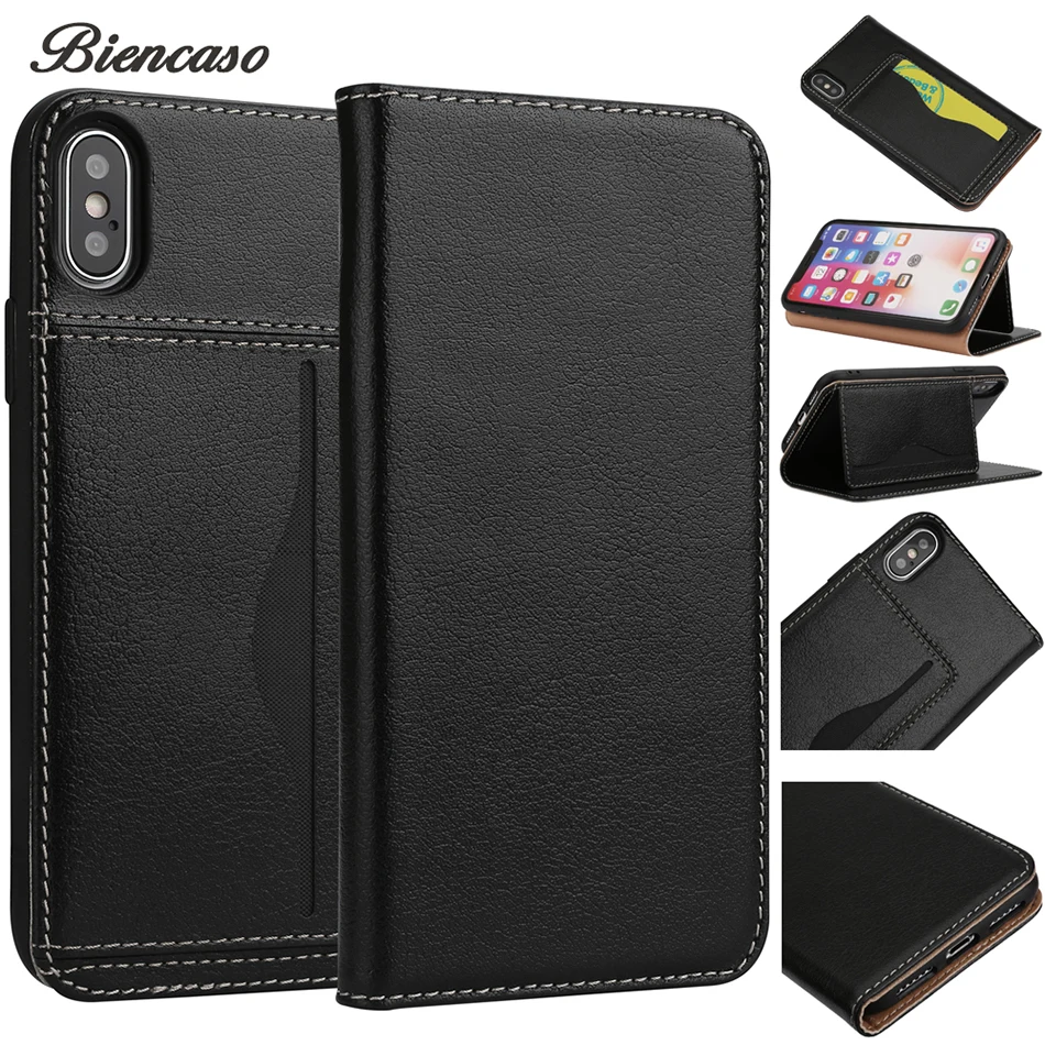 

For iPhone 7 7 Plus Case Capa Genuine Leather Cases for iPhone X 10 Flip Cover Wallet Style for iPhone 8 8Plus Corium Shell Bags