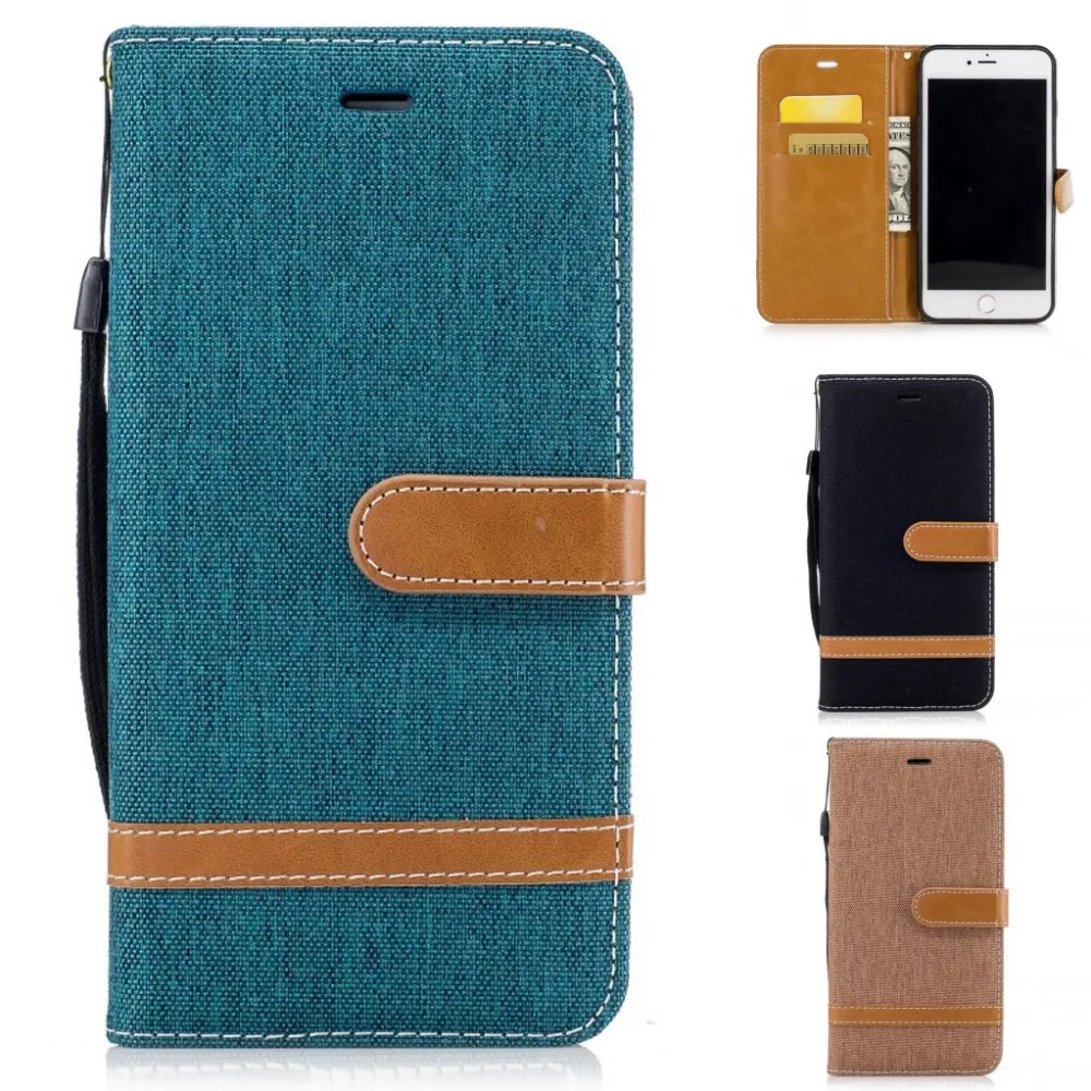 

Case for Iphone 7 8 Plus Cover Denim PU Leather Card Wallet Magnetic Cover for Iphone 7 Plus 8 Plus Case for iphone7 Screen Film