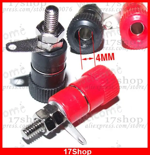 

10PC Binding Post for Speaker 4mm Banana plug Power supply Terminal Installation
