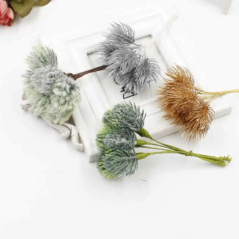 

Artificial cypress pine branch home simulation green plant potted balcony garden decoration fake pine needle