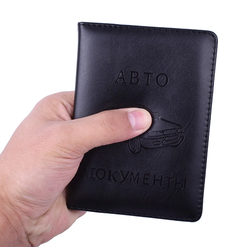 

Russian Driver's License Credit Card Holders Cover PU Leather Case for Car Driving Documents Business Card Purse Passport Cover