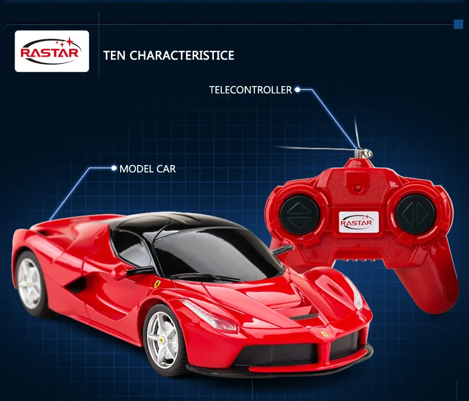 Rastar лицензированный 1:24 Ferrari LaFerrari Лидер продаж весы 4 канала Дистанционное управление автомобиль, rc автомобиль для детей 48900