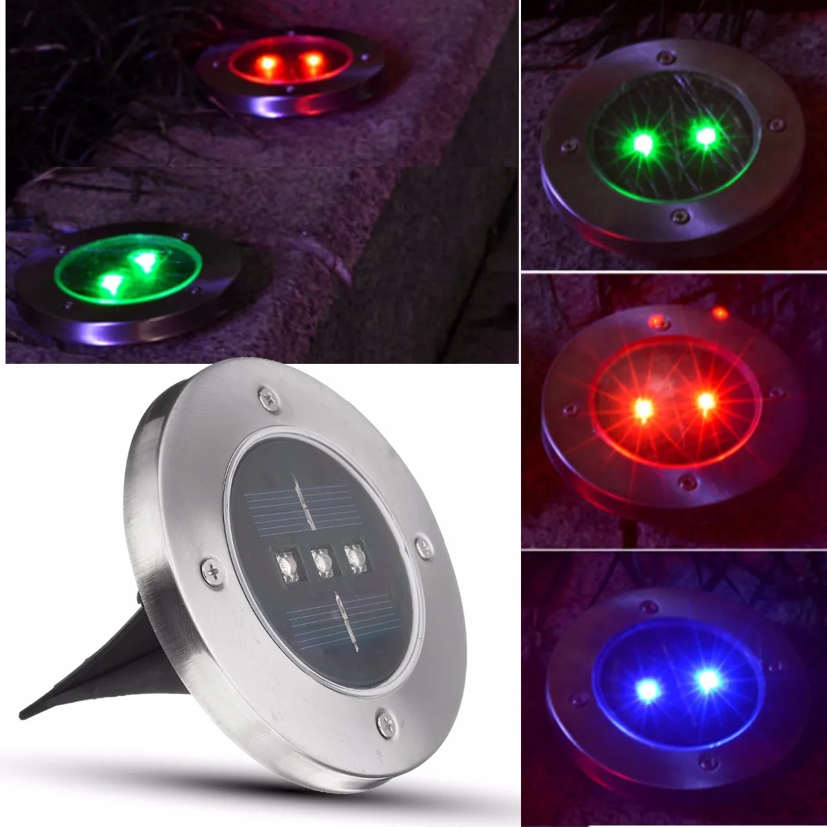 Solar Powered 3 LED Solar Light Outdoor LED Garden Light