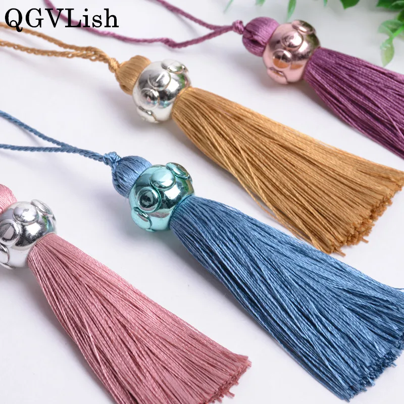 

QGVLish 20Pcs Cord Small Curtian Tassel Fringe Curtain Accessories DIY Pillow Valance Stage Sofa Key Tassel Tie Backs Home Decor