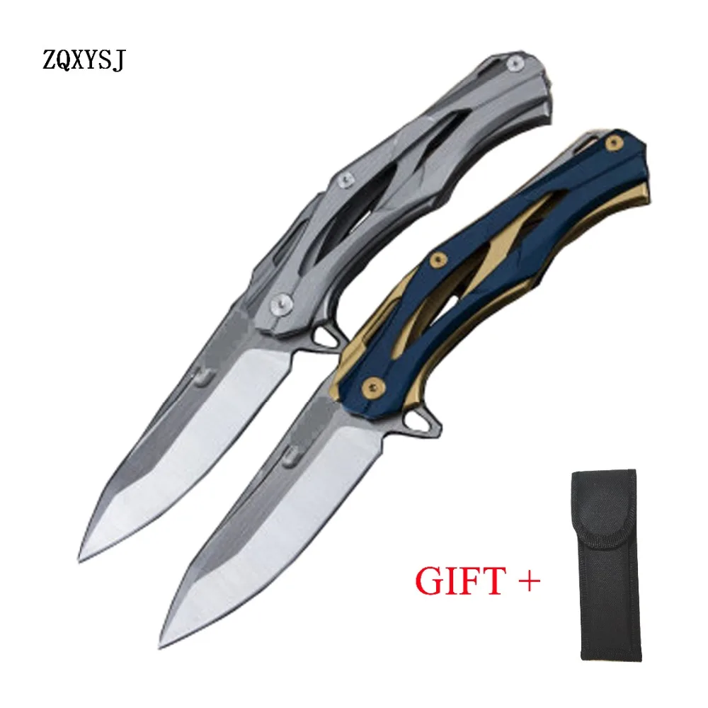 

Folding knife Outdoor Camping Hunting Field Survival Knife Gold Steel Pocket Practical Fruit Knives Tactical Multifunction Tools