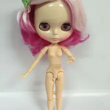Обнаженная кукла Blyth, кукла с гибкими суставами, смешанные волосы фабричная кукла, подходит для DIY Изменить игрушка BJD для девочек