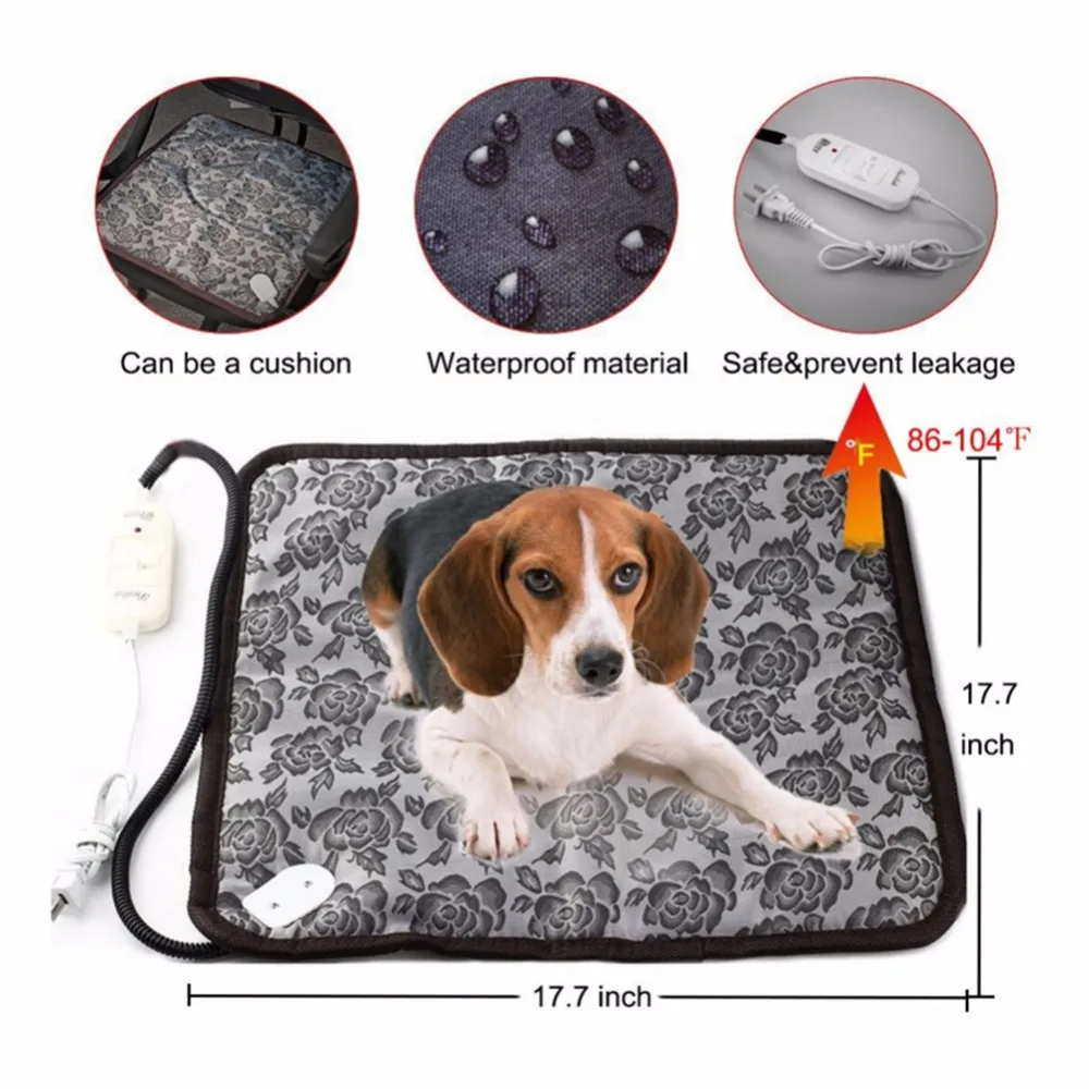 110V/220V Pet Dog Mat Winter Waterproof Electric Heating Pad Mat Heater