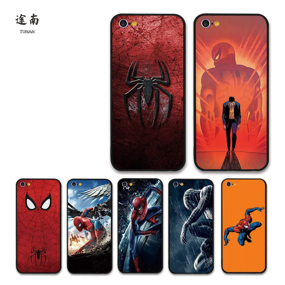 Классный герой Marvel Человек-паук чехол Funda для Iphone 6 7 8 Plus роскошный обложка фильма X