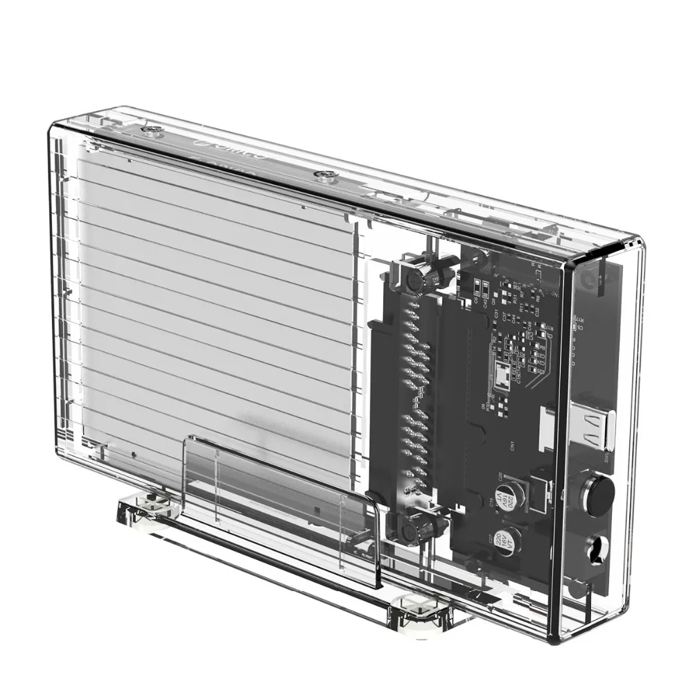 ORICO 2 Bay 2,5 ''HDD чехол SATA для USB C прозрачный жесткий диск поддержка UASP для 7-9,5 мм HDD SSD с адаптером 5 В