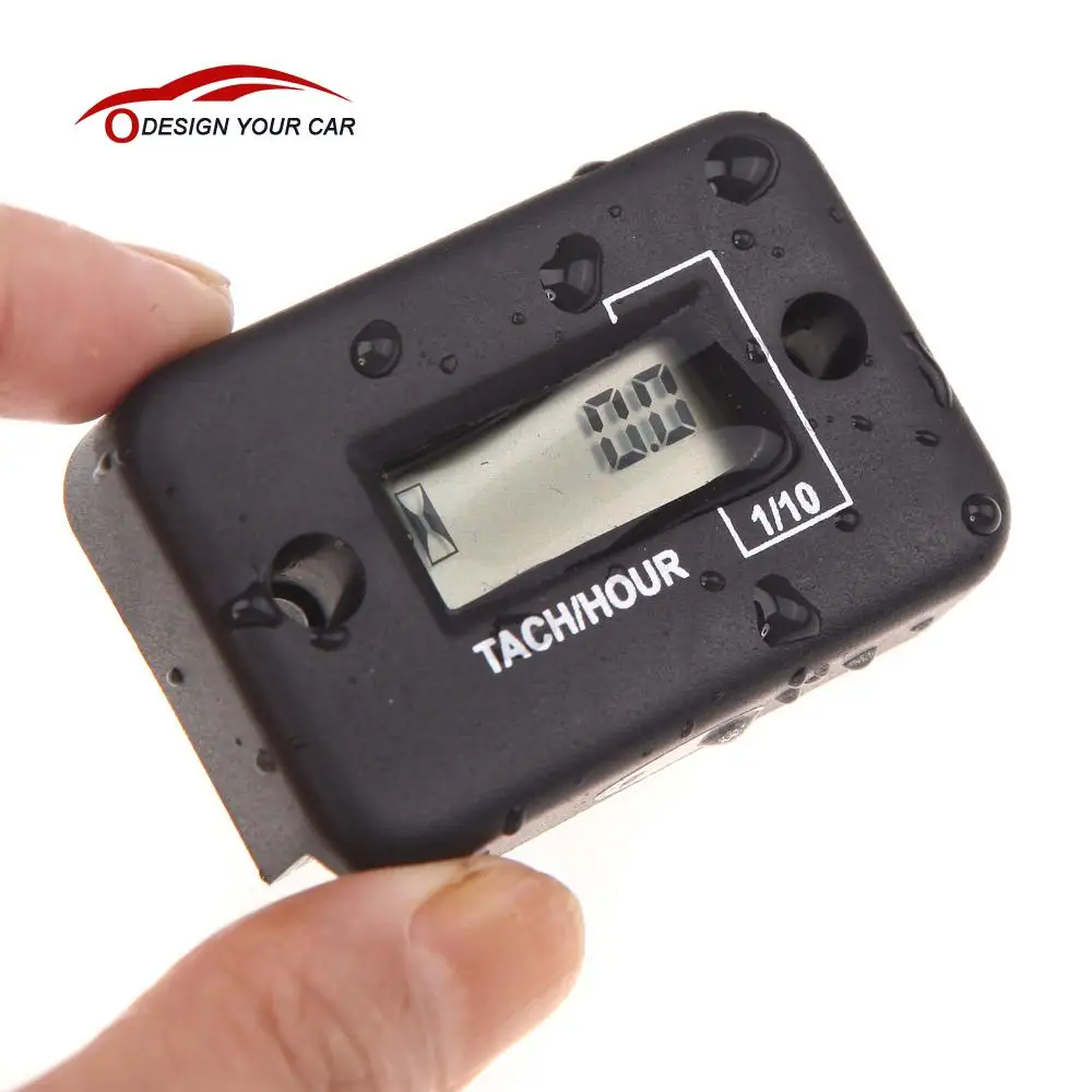 

KKmoon Waterproof Digital Tachometer Tach Hour Meter Gauge LCD for 4 Stroke Gas Engine Motorcycle ATV Snowmobile Boat Black