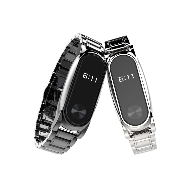 

BOM Smart Bracelet Mi Band 2 Stainless Steel Strap for Millet Mi Band 2 Accessories Metal Strap Replaced with Pulseiras Mi Band