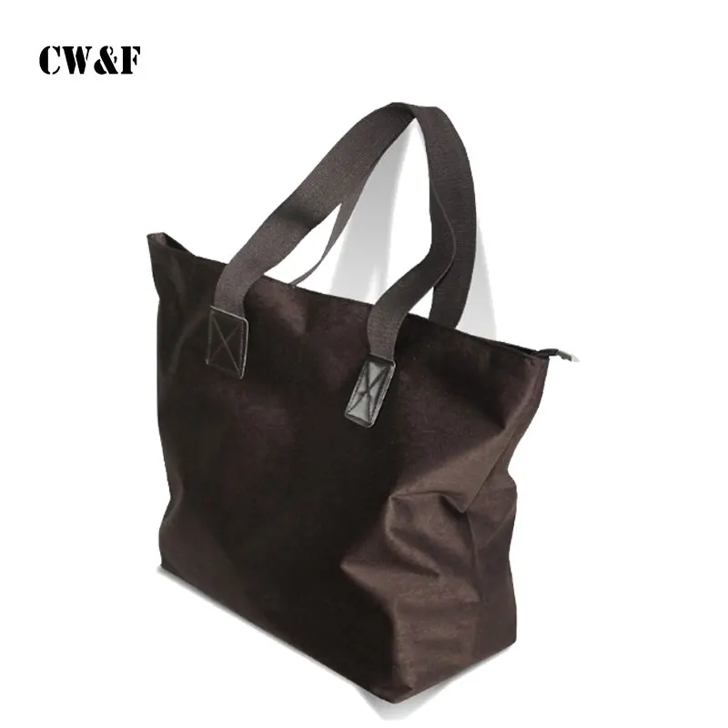 

2018 new shopping bag travel hand carry large green cloth convenient shoulder bag