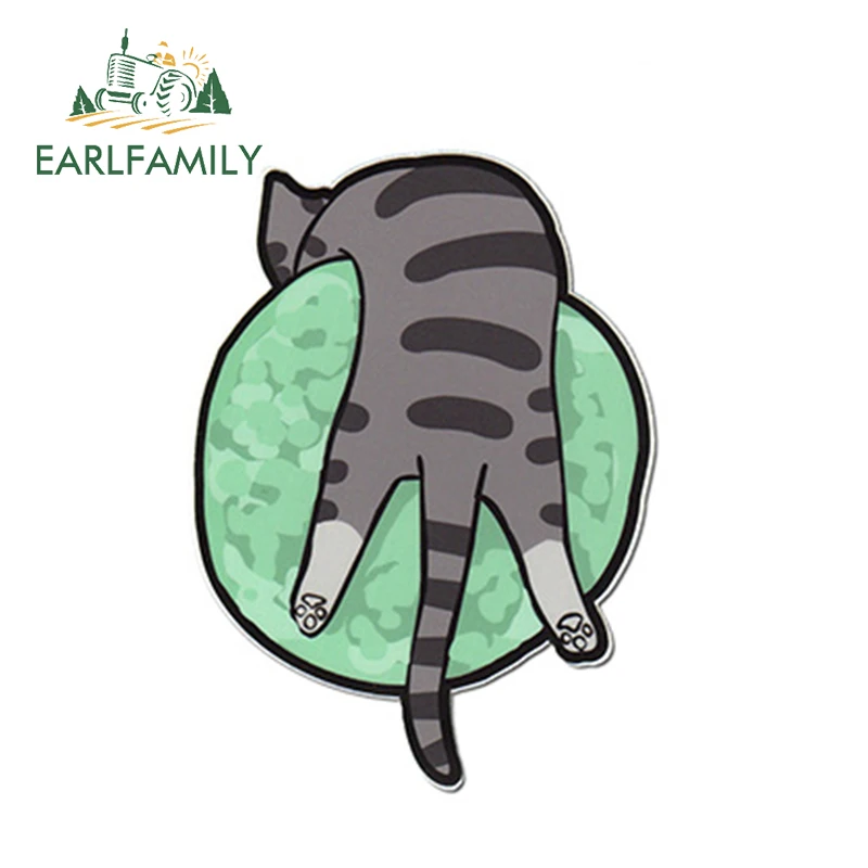 EARLFAMILY 13 см x 9 4 милый кот виниловая наклейка Kitty на Нептуне планета мультяшная
