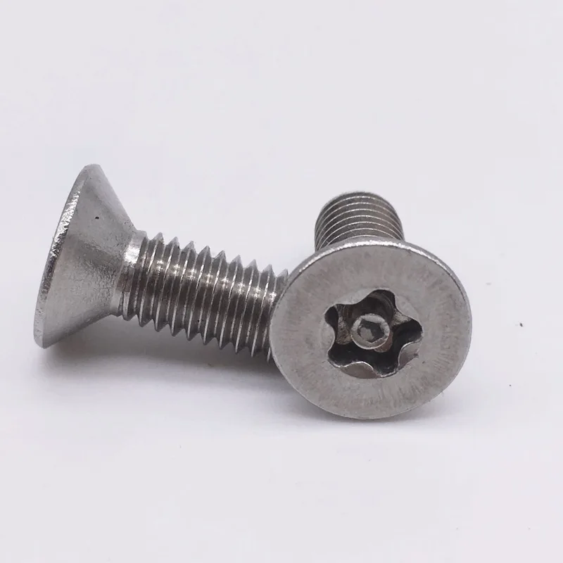 Metric Security Screw Torx 5 Star Flat Head Socket Cap Screws Stainless Steel Pack 100