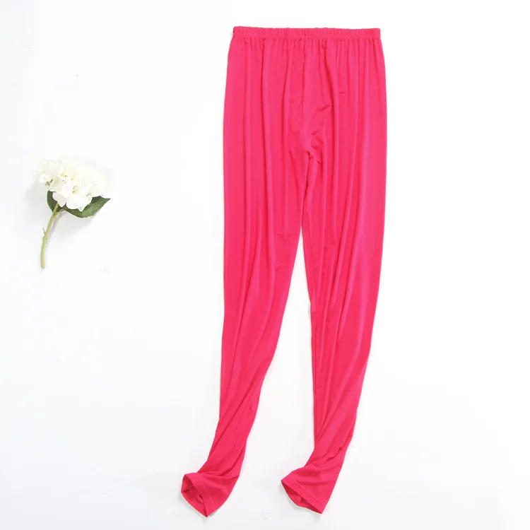 Простые Модальные штаны для сна для женщин; Чистый карамельный цвет; домашние штаны для женщин; повседневные удобные домашние брюки; сезон осень - Цвет: Rose Red