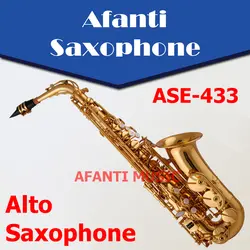 Afanti музыка Eb Тон/латунный корпус/золото Alto Саксофоны (ase-433)